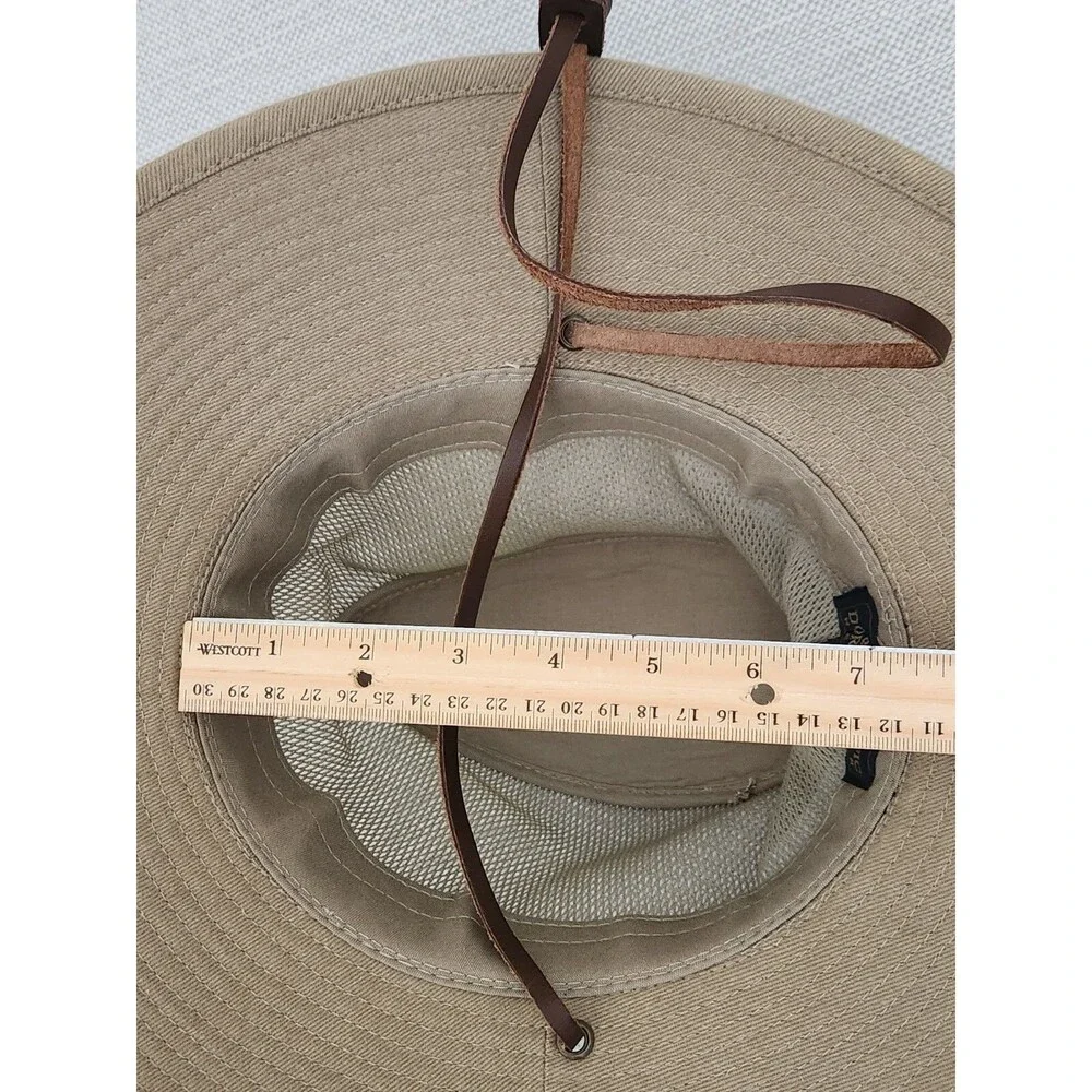 Dorfman Pacific Safari Mesh Cotton Outdoor Fishing Hat Green Taupe Men Small